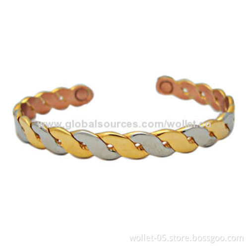 2014 New Therapy Product Bracelet with IPG Plating, Made of Copper, Good for Health